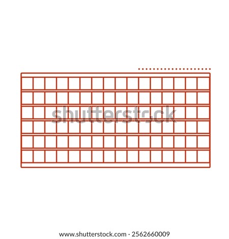 Squared grid manuscript icon isolated on white background.