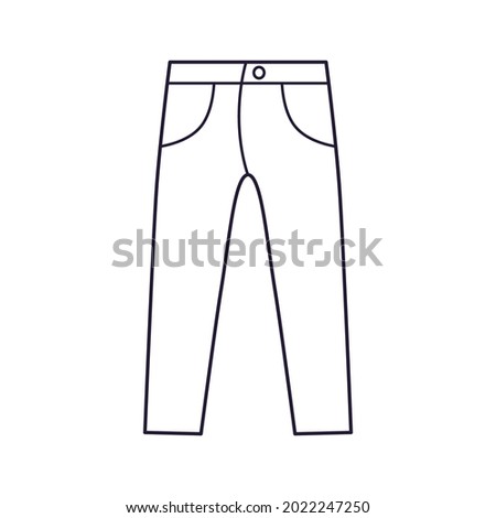 Suit pants or slacks jeans trousers icon isolated line vector