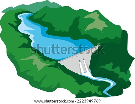 This is a dam vector illustration