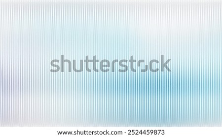 Vector ribbed glass texture background. Blue white grey green ribbed glass. Mesh gradient. acrylic ribbed bath surface. Reeded glass background semitransparent overlay. Bath wall window