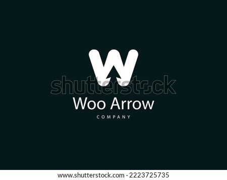 W letter logo, W Arrow logo design for company, Unique letter W logo design template