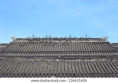 Traditional Chinese Roof Tiles, Suzhou, China