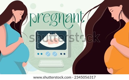 pregnant girl with Ultrasonography abdominal examination (USG)