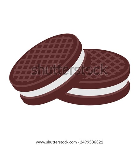 Similar – Image, Stock Photo Yummy cookies with chocolate chips and milk