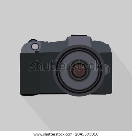 simple canon camera vector with shadow touch
