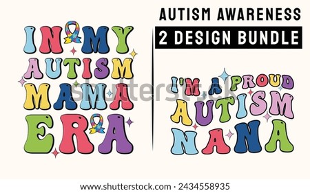 Autism awareness, Autism, In April we wear blue, Autism shirt design, Autism awareness T Shirt Design Bundle.