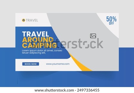  Travel YouTube thumbnail template and business thumbnail 