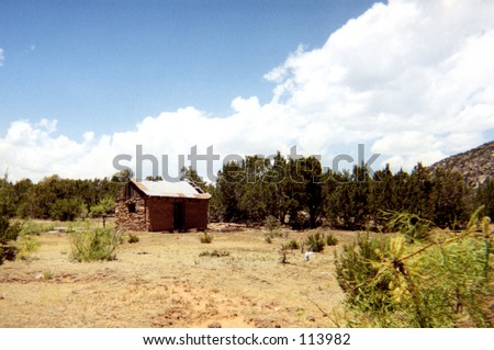 A lonely old shack in New Mexico