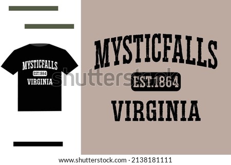 Mystic falls t shirt design
