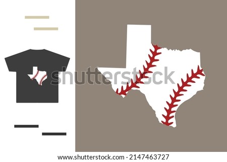 Texas baseball supporter t shirt design