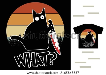 Scary cat Halloween t shirt design