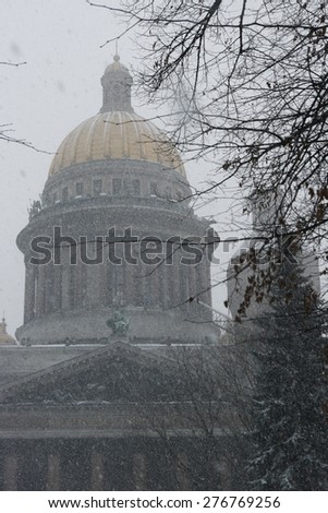 St. Isaac\'s Cathedral. Saint Petersburg. Winter.