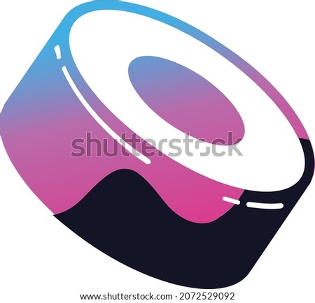 Sushi swap (SUSHI) crypto currency logo vector