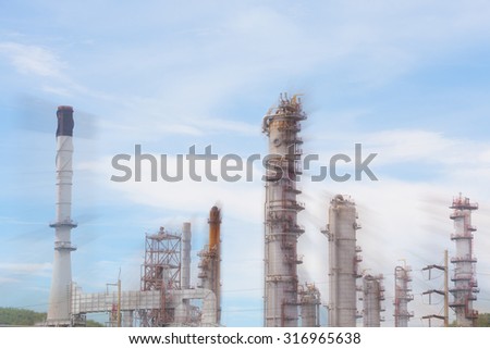 blurred factory industry for background blurred oil and refinery factory industry for background
