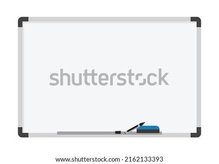 School whiteboard vector design. White board vector illustration isolated on white background. Whiteboard clipart