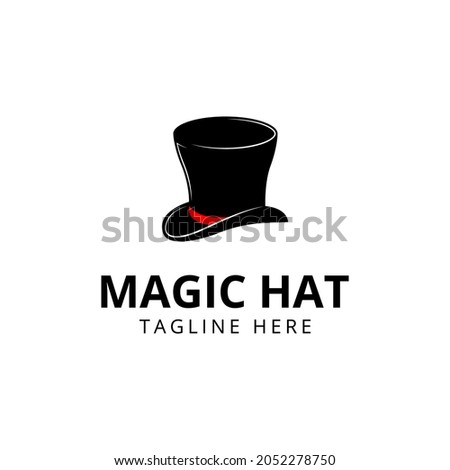 magic hat logo black logo icon design vector illustration