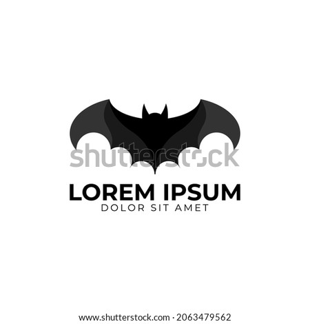 Bat Logo icon illustration on white background.