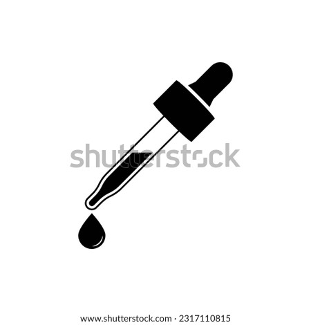 Dropper flat vector pictogram illustration isolated on white background