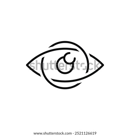 lines circle eye modern insight logo symbol icon vector graphic design illustration idea creative