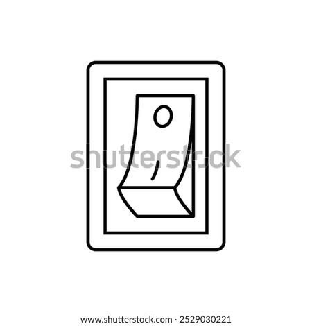 Electric switch line icon. Power off linear style sign for mobile concept and web design. Toggle switch off position outline vector icon. Symbol, logo illustration. Pixel perfect vector graphics