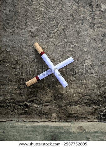 Similar – Image, Stock Photo Filter cigarette lies on a wooden table