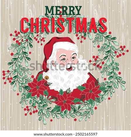 New Christmas Wreath Santa Claus