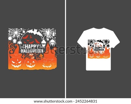 Happy halloween t-shirt design vector image.