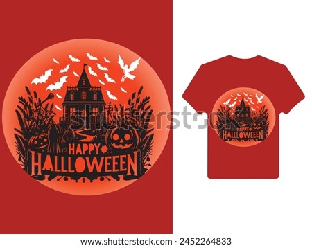 Happy halloween t-shirt design vector image.