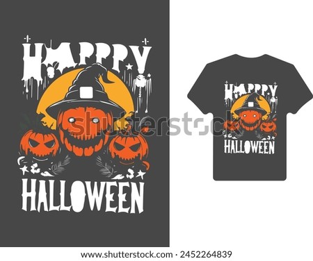 Happy halloween t-shirt design vector image.