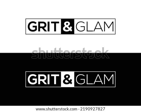 Grit and Glam logo design vector template.eps