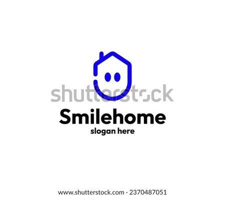 Smile Home Logo Simple suitable for realestate logo