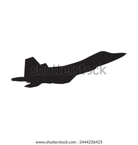 jet silhouette vector isolated black on white background