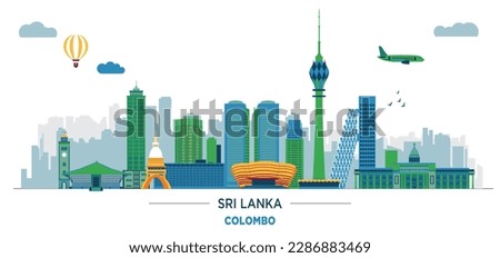 Sri Lanka Skyline vector illustration