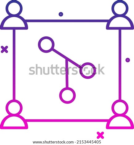 Repository Icon Code Collaboration Git Simple Outline User People