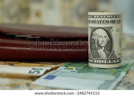 Similar – Image, Stock Photo Banknotes again billing