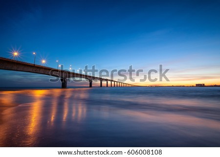 The bridge of the island of Re  Stock foto © 