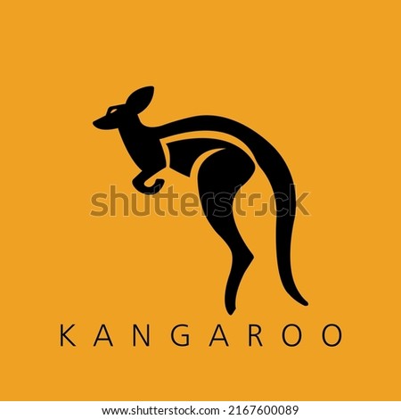 Kangoroo logo design. Awesome a modern kangoroo logo. A kangoroo logotype.