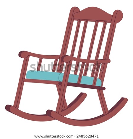 Rocking chair, hand drawn. Vector illustration