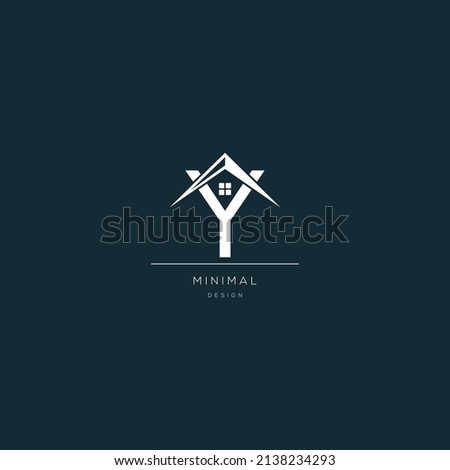 Logo design of Y in vector for construction, home, real estate, building, property. Minimal trendy icon design template. Zdjęcia stock © 