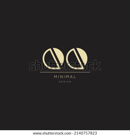 Monogram icon logo QQ design