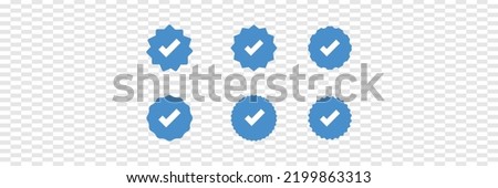 Starburst badge set vector with check mark.Starburst approved vector design template