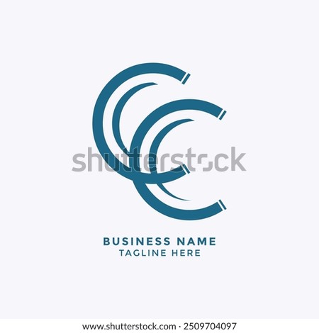 CC initial logo design icon