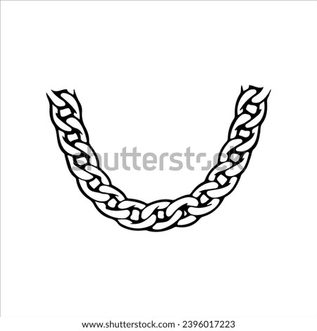 concept chain necklace vector illustration