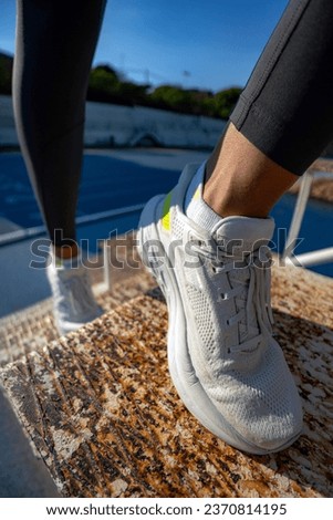 Similar – Image, Stock Photo close-up of some legs on a tennis court