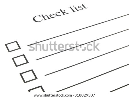 check list on white paper