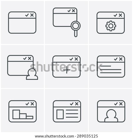 Line Icons Style browser icon set