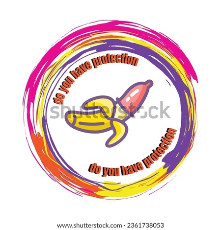 Similar – Image, Stock Photo Condom on banana in hand of crop person