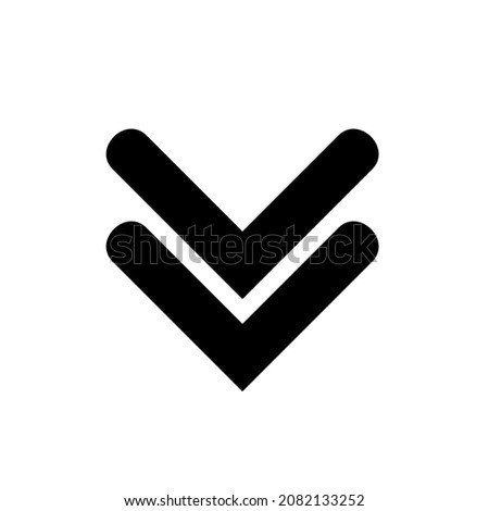 Scroll Down Vector Icon. Scroll down icon in trendy flat style. Scroll down icon illustration isolated on white background