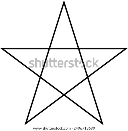 Pentagram icon. The lines are not expanded and have no fill.