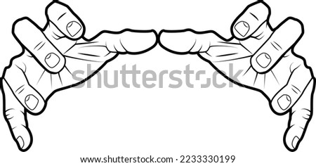 Vector Graphics Of Grabbing Hands, Isolated On Transparent Background.